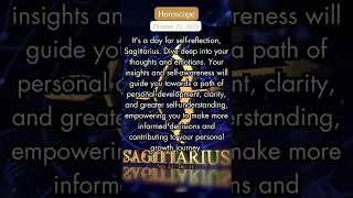 🎃♐ SAGITTARIUS OCTOBER 25, 2023 HOROSCOPE ♐🎃 #MAGIC is coming YOUR WAY this month! #horoscope#zodiac