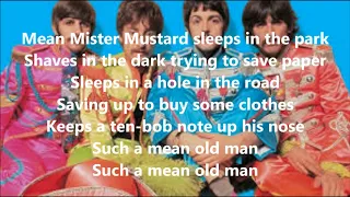Mean Mr Mustard with lyrics(The Beatles)
