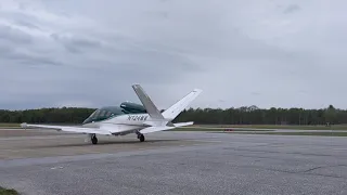 Cirrus Vision Jet start up and take off from Franklin County State Airport KFSO Swanton Vermont