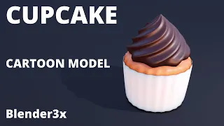 cartoon cupcake modeling in blender 3.0