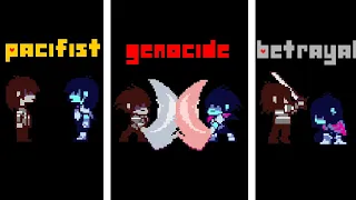 Vessel vs Kris - Deltarune (All Endings)