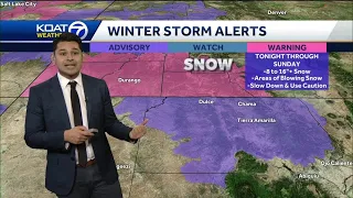 Calm weather and increasing clouds ahead of winter storm