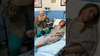 Military husband SURPRISES wife at the hospital!❤️ #Shorts