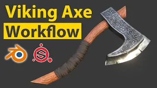 Viking Axe • Low-Poly 3D Modeling in Blender 3.3 • Timelapse