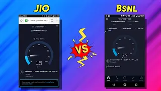 Jio 4G Vs Bsnl 4G Speed Test l BSNL 4G Speed Test