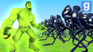 100 SIREN HEADS vs NUCLEAR HULK! (Garry's Mod Sandbox) | JustJoeKing