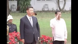 Duterte Holds Welcome Ceremony for Xi