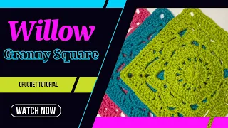 How to Crochet Willow Granny Square Beginner Tutorial