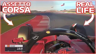 Assetto Corsa VS Real Life | 2022 United States Grand Prix Pole Lap