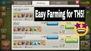 BEST Town hall 5 attacking strategy - Clash Of Clans - th5 farming strategy