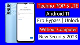 Without Pc-Techno Pop 5 LTE Frp Bypass/Unlock google lock || Techno pop 5 lte frp unlock android 11