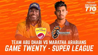 Match 20 Super League I HIGHLIGHTS I Team Abu Dhabi vs Maratha Arabians I Day 6 I Abu Dhabi T10