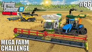 CUTTING and BALING 1.300.000l of WHEAT | MEGA FARM Ep.66 | Farming Simulator 22