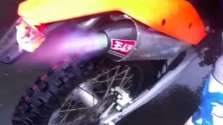 KTM 525 WHEELIES AKRAPOVIC ACCELERATION SOUND