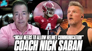 Coach Saban Wants NCAA To Allow Speakers In College QB Helmets, "This Solves So Many Issues"