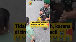 DEMI KEUTUHAN NKRI RELA JAUH DARI ANAK DAN ISTRI 😭 #tni #nkrihargamati #ayah #anak