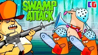 БОБРЫ ДОБРЫ? Новые АТАКИ на БОЛОТЕ в Мультяшной игре Swamp Attack от Cool GAMES