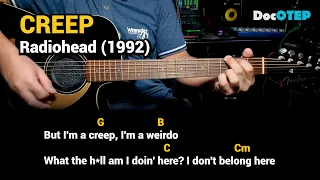 Creep - Radiohead (Easy Guitar Chords Tutorial with Lyrics)