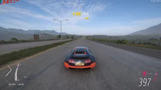 Forza Horizon 5 Stock Bugatti Veyron Super Sport top speed