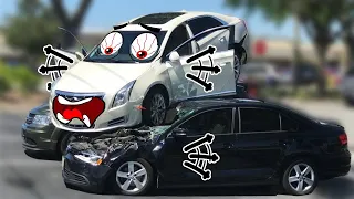 Car Crashes Consecutively by Naughty Doodles in Real Life | Lucky Doodles