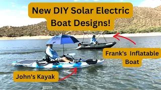 2 New DIY Solar Kayak and Solar Boat Designs