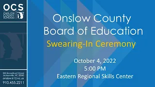 Board of Education Special Called Meeting -  Swearing-In Ceremony - Oct. 4, 2022 - 5 PM