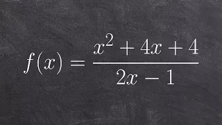 Graph a rational function with vertical and oblique asymptotes