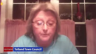 Tolland Town Council: December 13, 2022