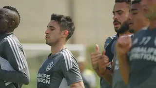 Gastón Brugman's first training with LA Galaxy