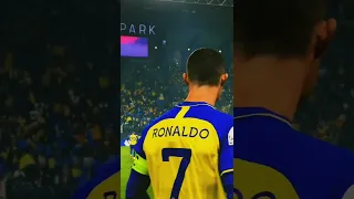 شاهد هيبة كريستيانو رونالدو مع النصر السعودي لا يفوتك 💛💛💙💙👑☝️🤯