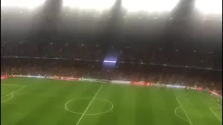 Camp Nou sings the Barça anthem after the 6-1 win over Paris Saint-Germain