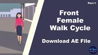 Front Female Walk Cycle using After Effects Tutorial part - 01