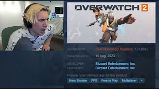 xQc Finds Out Overwatch 2 Has 100,000+ Negative Reviews on Steam