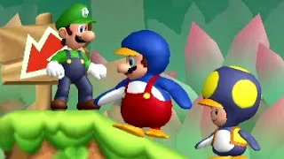 NEWER Super Mario Bros. Wii: Rescue Peach - 3 Player Co-Op Part 1 - HILARIOUS!