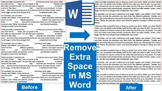 How to Remove Extra Spaces in MS Word? Remove Extra Spaces l Remove Extra Spacing Between Words