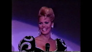 Mimi Marks in Top 5 on stage Question winning Miss Continental 1992