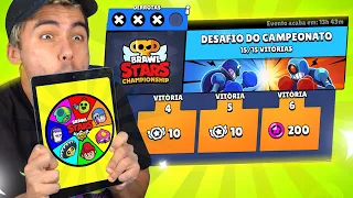 USEI UMA ROLETA NO DESAFIO DAS 15 VITÓRIAS E... BRAWL STARS!!