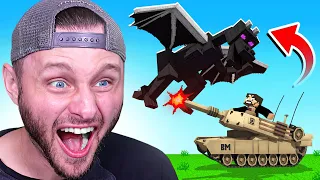 BEATING Minecraft with a TANK (FUNNY)