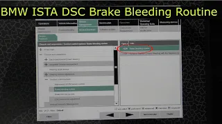 BMW ISTA DSC Brake Bleeding Routine (F2x/F3x/F8x)