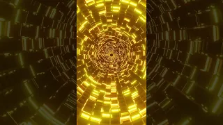 #Short #abstract Background Video 4k Yellow Golden Metallic Tunnel VJ LOOP NEON Satisfying #ASMR