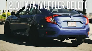 Driving my 2019 Civic Sport K20C2! | Muffler Delete Review! (the drone is terrible!)