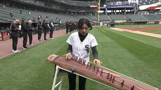 Luna Lee performs the National Anthem on the Gayageum at Guaranteed Rate Field (White Sox)