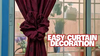 Easy curtain decoration | Only hairband needed | Make easy flower with curtain | Kadee's Theories