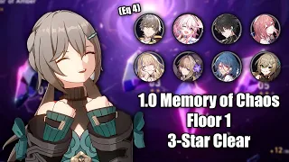 1.0 MoC Floor 1 Three Star Clear With Free Characters Only [Honkai: Star Rail]