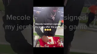 mecole hardman signed my jersey after the chiefs vs raiders game