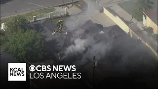 Firefighters extinguish blaze, deputies land helicopter on Lynwood street for mental health call