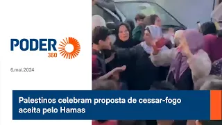 Palestinos celebram proposta de cessar-fogo aceita pelo Hamas