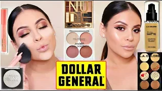 FULL FACE OF DOLLAR STORE MAKEUP: DOLLAR GENERAL MAKEUP HIDDEN GEMS! | JuicyJas