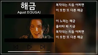 Agust D(SUGA) - 해금(Haegeum) 1시간 반복(1h Repeat) [뮤비&가사 / MV&Lyrics]
