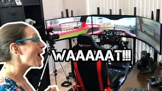 Wife's Reaction to my $20,000 Sim Racing Rig